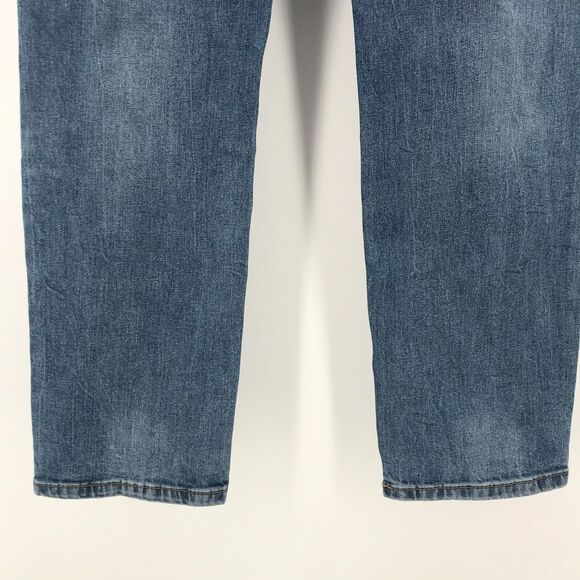 Levis Jeans Mens 34*32 Medium Blue Straight Leg Cotton Stretch Mid Rise Pockets - Picture 6 of 16